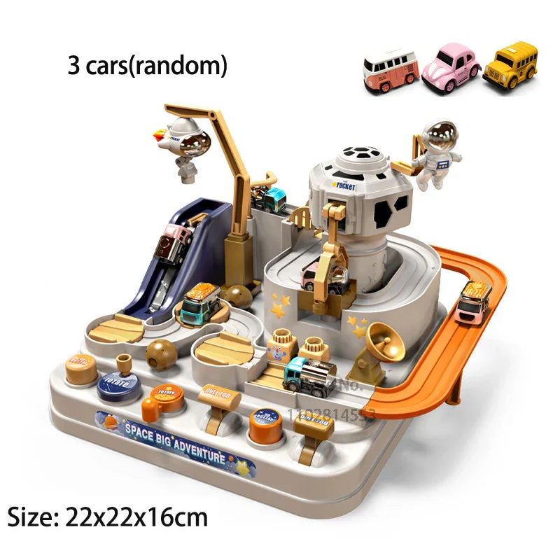 GalaxyTrack Weltraum-Spielset mit Bahn & Garage für Kinder | Weckt die Fantasie