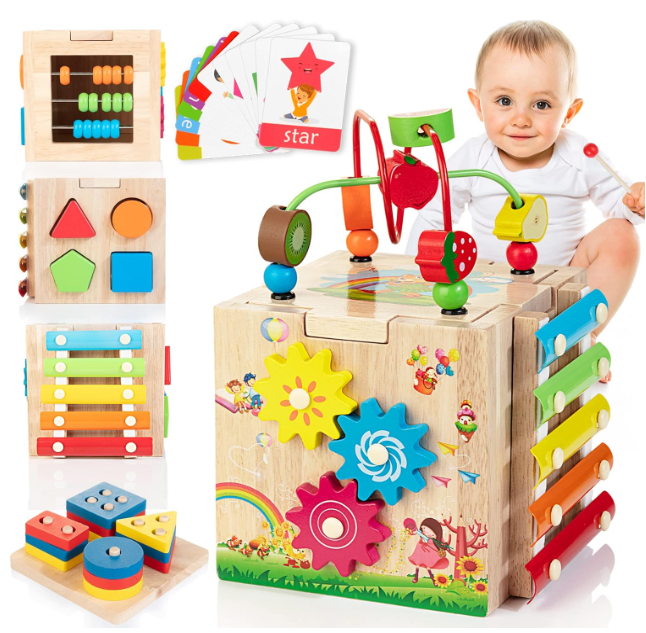 Xylophon Spielzeug aus Holz für Kinder | 10-in-1 Lernspielzeug