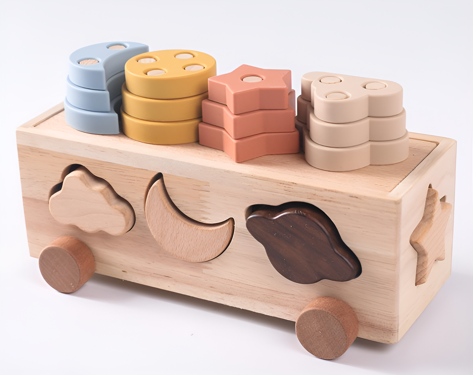 Silikon Stapelspielzeug für Babys | Montessori ab 6 Monaten