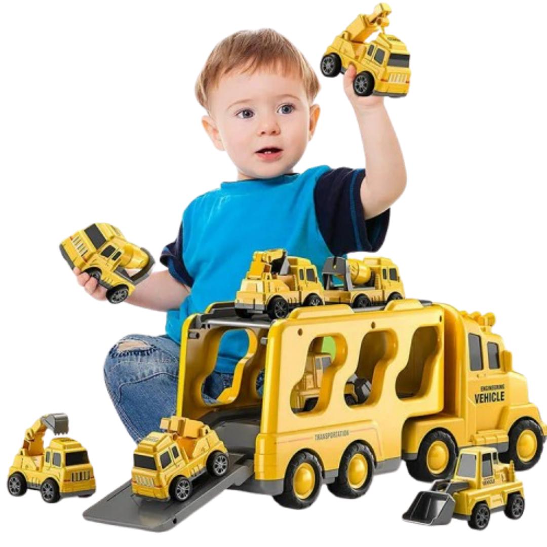 Transport-Spaß | Spielzeug-LKW-Set mit Licht und Sound – Magisches Auto Stadtabenteuer