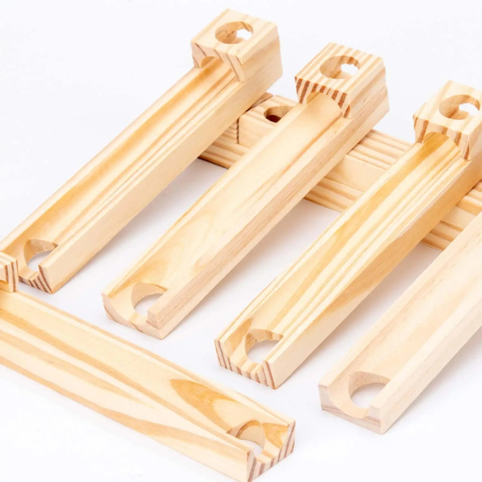 Holz-Murmelbahn für Kinder | 60-teiliges Bauset BuildRoller