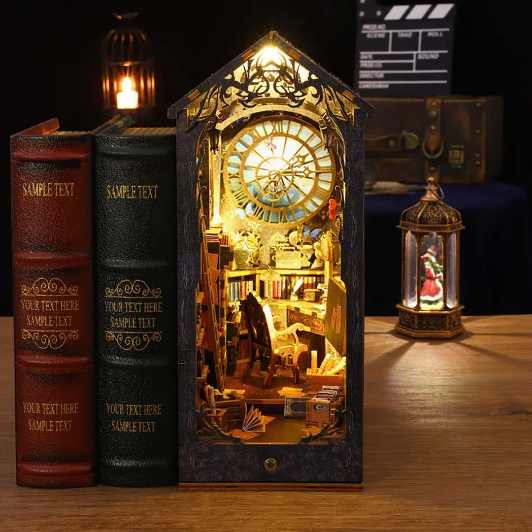 Detective Agency Wooden Puzzle Book Nook Shelf Insert Fifijoy