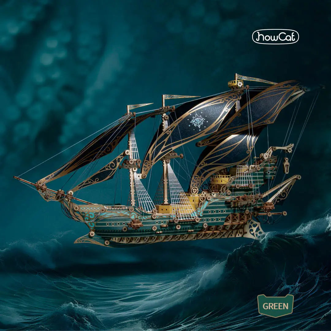 Future Pirate Ship 3D Wooden Puzzle - MISSIRON