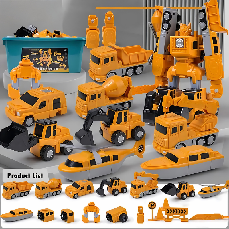 Magnetisches Bauset für Kinder | 100+ Teile Fahrzeuge & Roboter