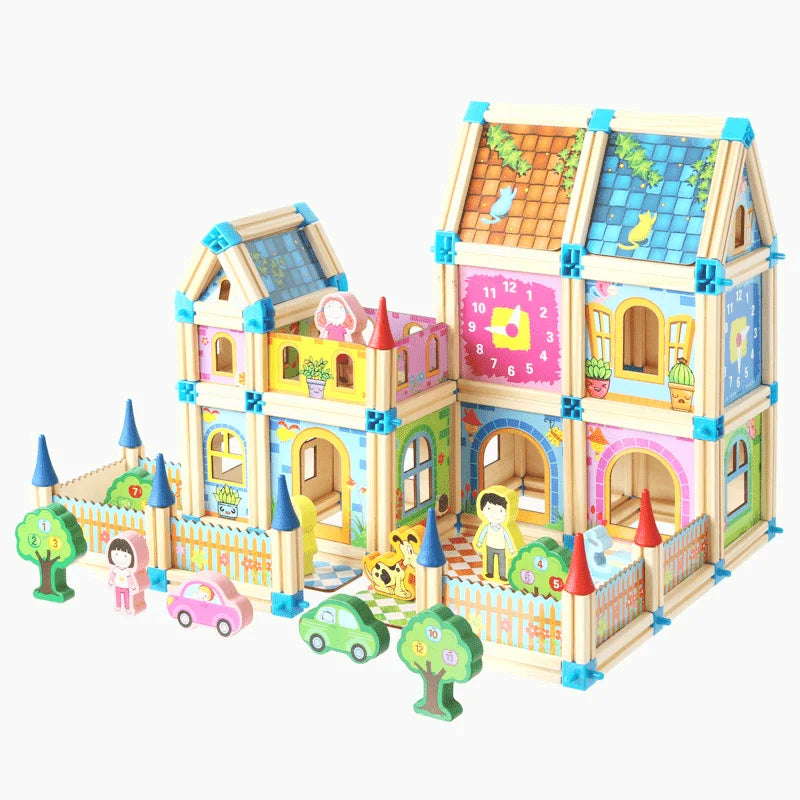 Magnetisches Bauset für Kinder | 100+ Magnetbausteine Haus