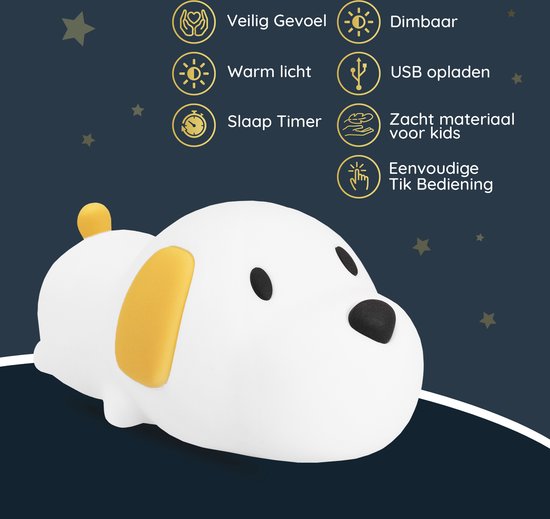 GlowBuddy Nachtlicht für Kinder | Dimmbares Silikon-Nachtlicht | SpielTopia