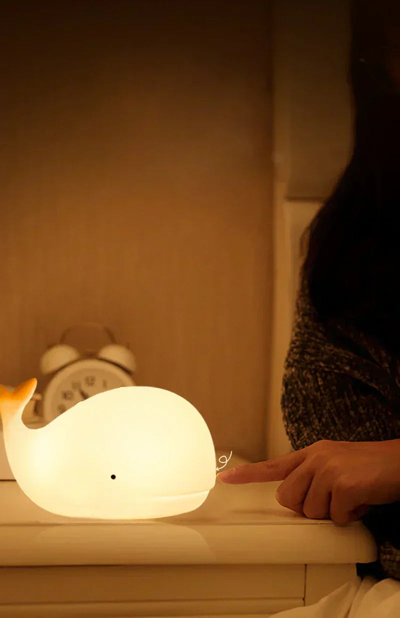 CozyWhale Wal-Nachtlicht für Kinder | Farbwechsel, USB | SpielTopia
