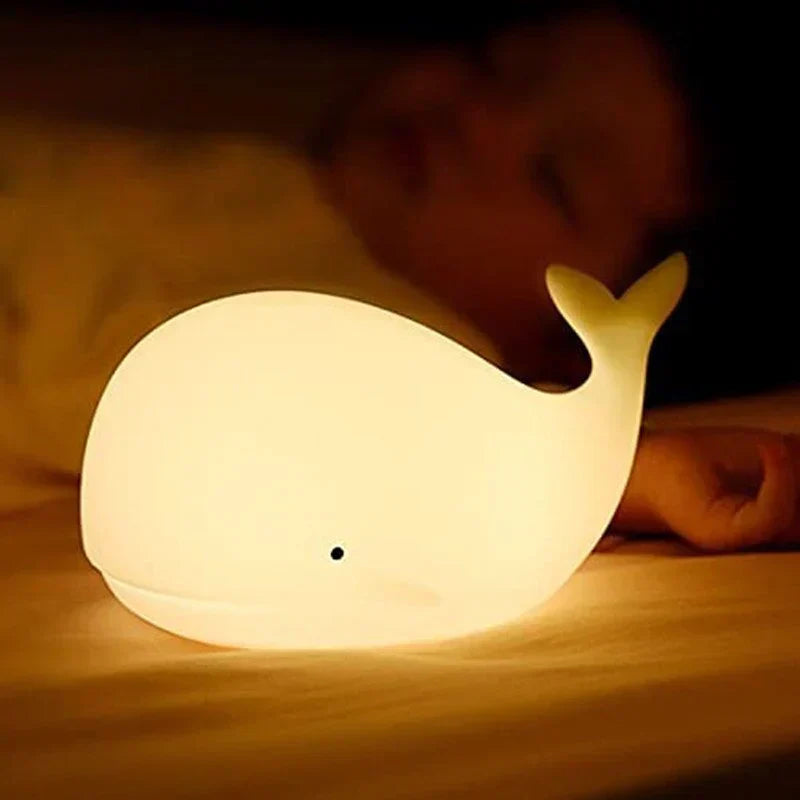 CozyWhale Wal-Nachtlicht für Kinder | Farbwechsel, USB | SpielTopia