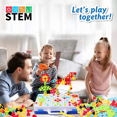 STEM Bauset für Kinder mit Akkubohrer | 237 Teile ConstructoKids