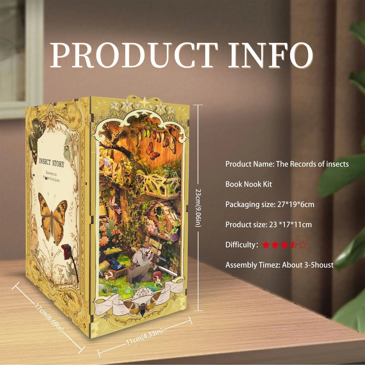 The Records of Insects DIY Book Nook MISS IRON